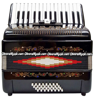 ROSSETTI Piano Accordion - Black