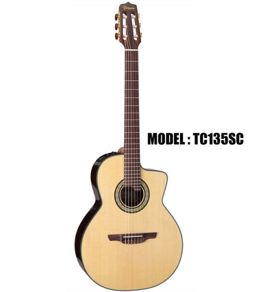 TAKAMINE Classical 24-Fret Cutaway Acoustic/Electric Guitar - Gloss Natural Finish