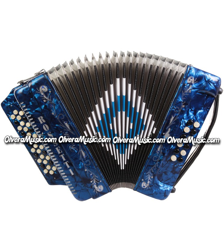 ROSSETTI Diatonic Button Accordion - Pearl Blue