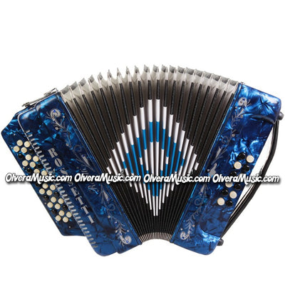 ROSSETTI Diatonic Button Accordion - Pearl Blue