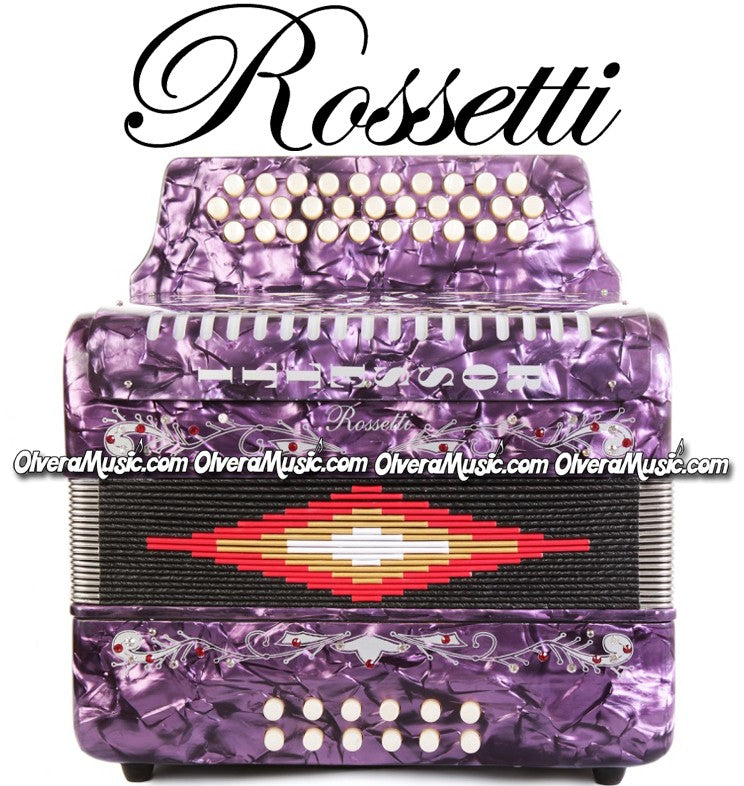 ROSSETTI Diatonic Button Accordion - Pearl Purple