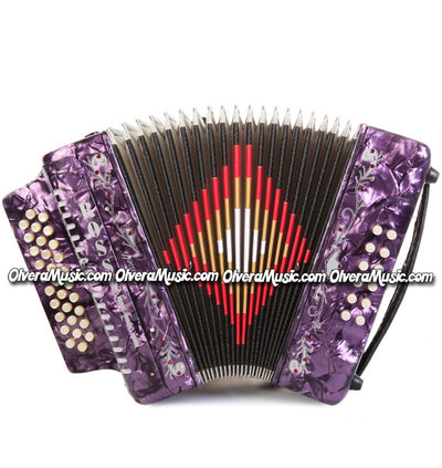 ROSSETTI Diatonic Button Accordion - Pearl Purple